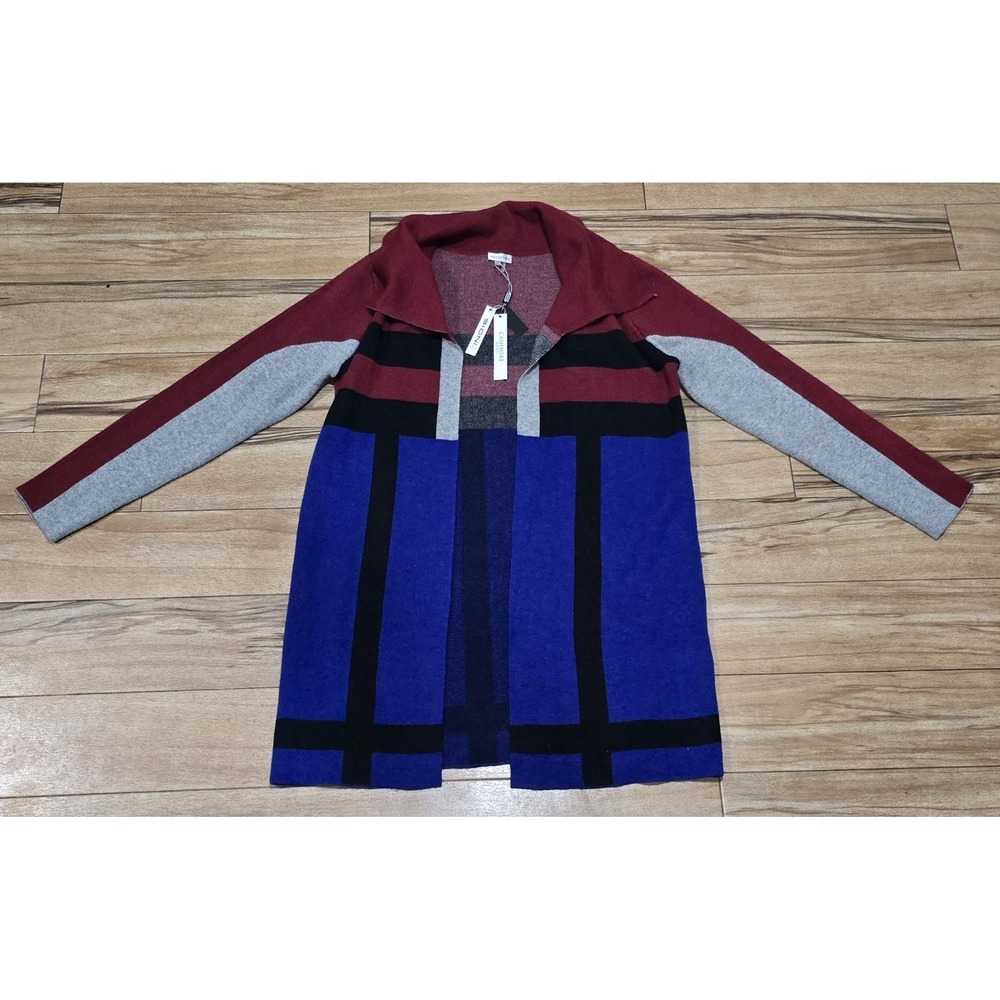 Sioni Womens Size Medium Colorblock‎ Shawl Collar Cardigan NWT Cashmere Blend